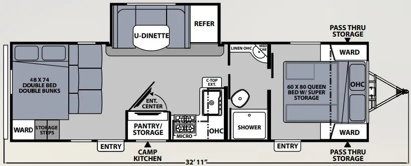 Coachmen Apex Ultra-Lite 266BHS floor plan