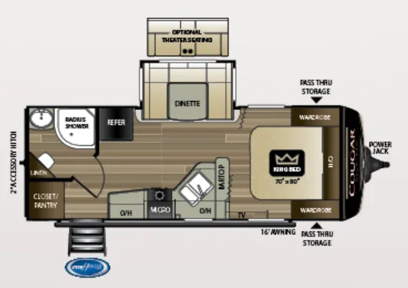 Keystone Cougar Half-Ton 22RBSWE exterior