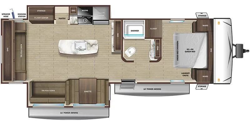 Highland Ridge Mesa Ridge S-Lite 282RL floor plan