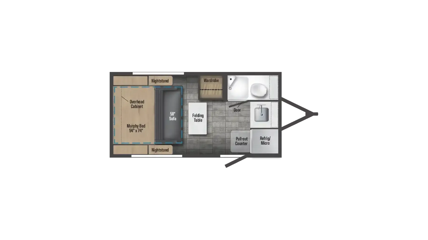 Winnebago HIKE 100 H1316MB floor plan