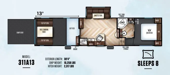 Forest River Vengeance 311A13 floor plan