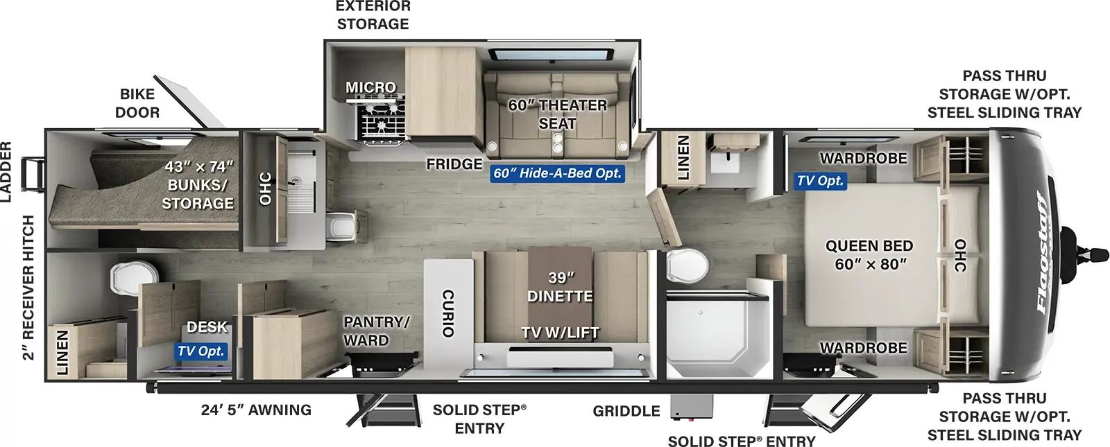 2025 Forest River Flagstaff Super Lite 29DBH - Floor plan