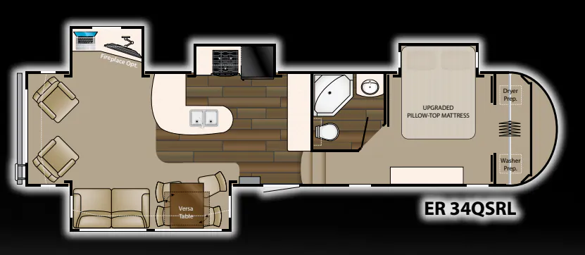 Heartland ElkRidge 34 QSRL floor plan