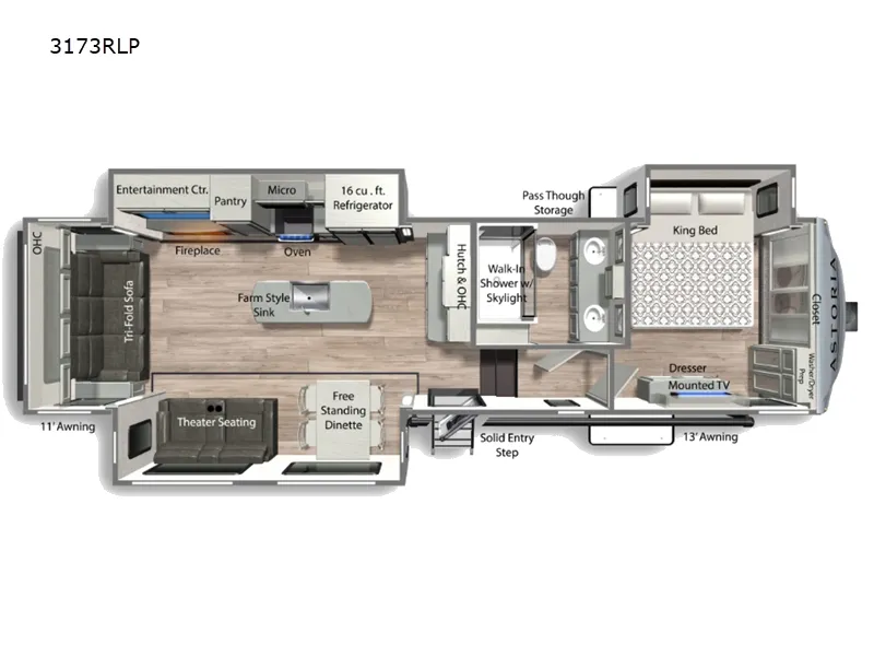 2024 Dutchmen Astoria Platinum 3173RLP floor plan