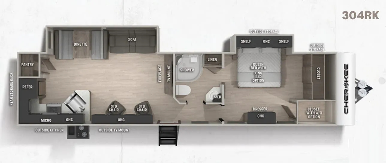 Forest River Cherokee 304RK floor plan