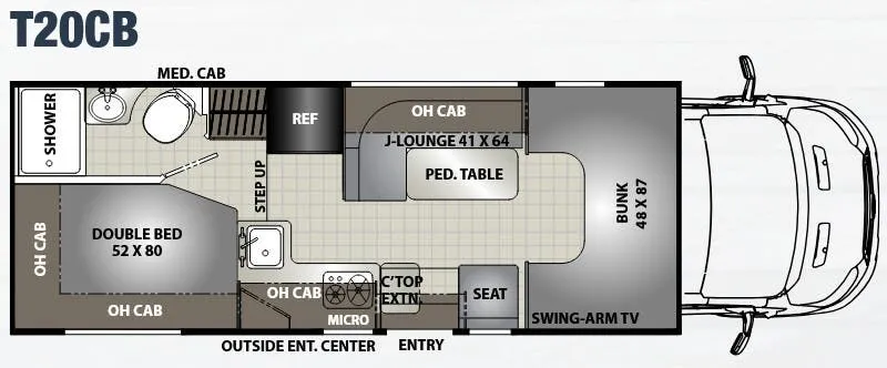 Coachmen Orion T20CB floor plan