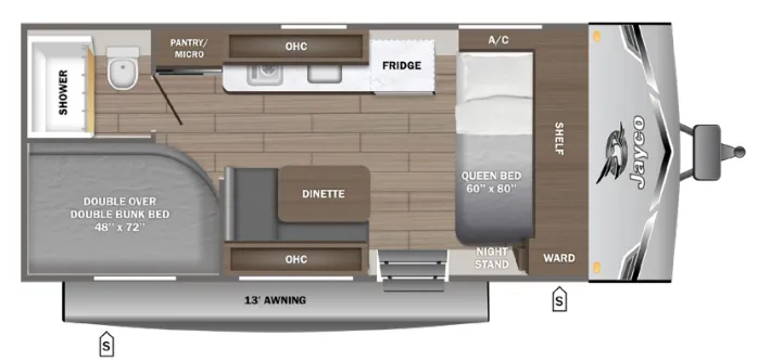 2027 Jayco Jay Flight SLX 172DB floor plan