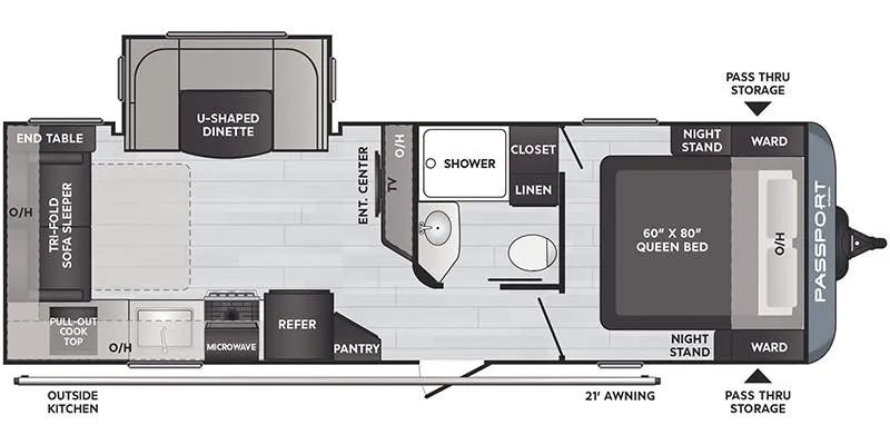 Keystone Passport SL Series 252RL floor plan