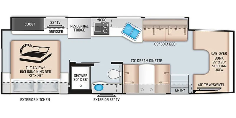 2021 Thor Motor Coach Omni SV34 floor plan