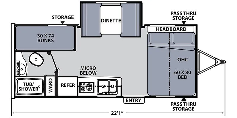 Coachmen Apex Nano 193BHS floor plan
