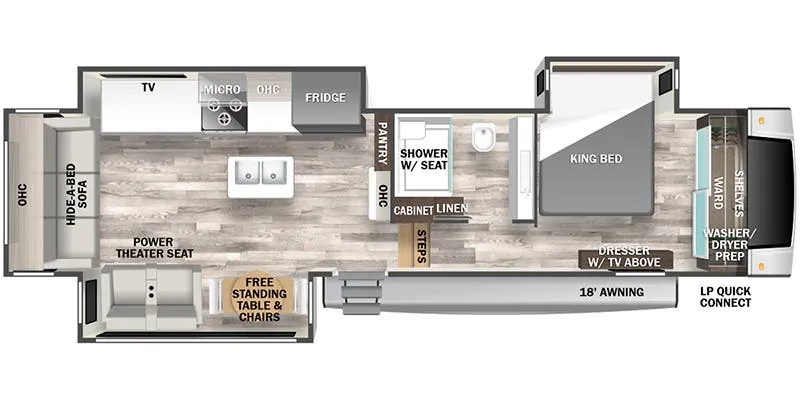Forest River Cedar Creek Experience 3425RL floor plan