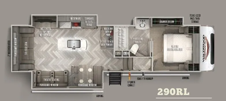 Forest River Wildwood Heritage Glen 290RL floor plan