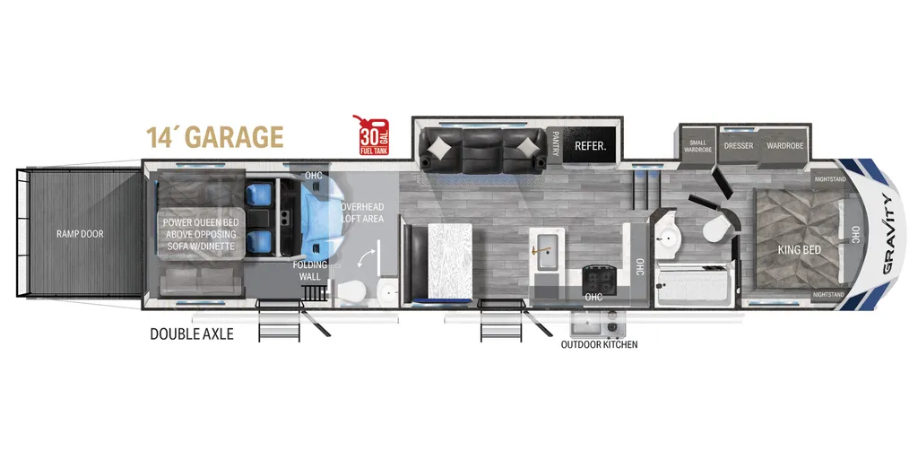 2021 Heartland Gravity 3610 floor plan