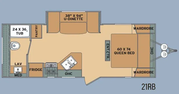 Shasta Oasis 21RB floor plan