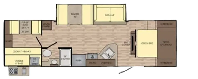 CrossRoads Sunset Trail Super Lite 289QB floor plan