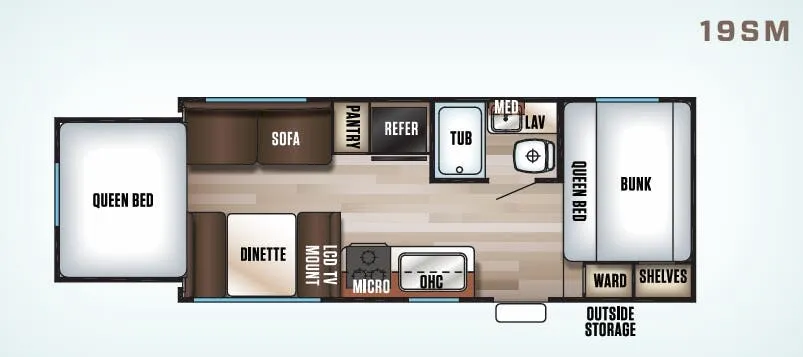 Forest River Cherokee Grey Wolf 19SM floor plan