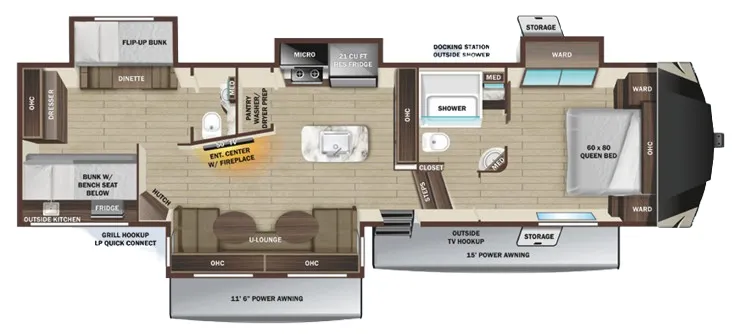 Highland Ridge Mesa Ridge 374BHS floor plan