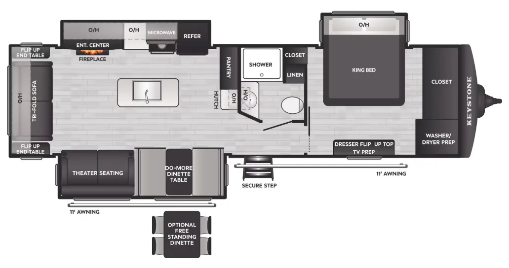 Keystone Passport SL Series 3100RE floor plan