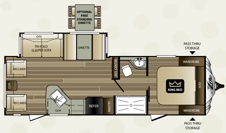 Keystone Cougar XLite 28RLS floor plan