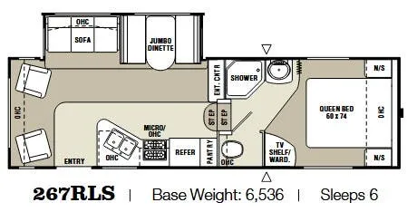 Coachmen Chaparral Lite 267RLS floor plan