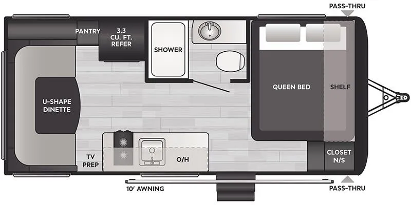 Keystone Hideout Sport 177RD floor plan
