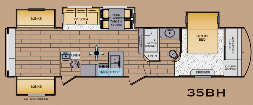 Shasta Phoenix 35BH floor plan