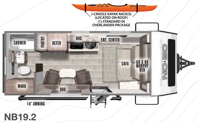 2021 Forest River No Boundaries NB19.2 - Floor plan