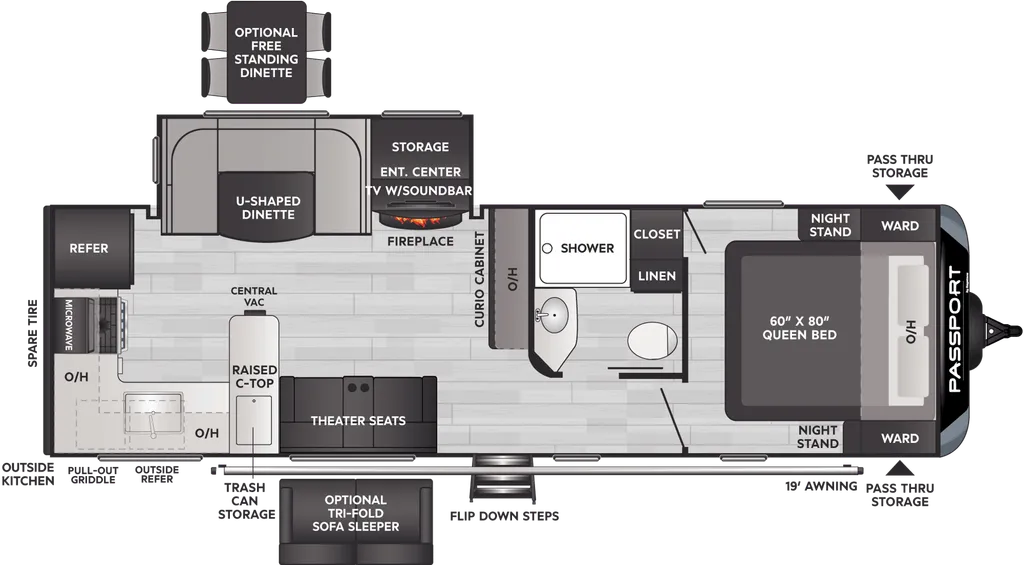 2023 Keystone Passport GT 2704RKWE floor plan