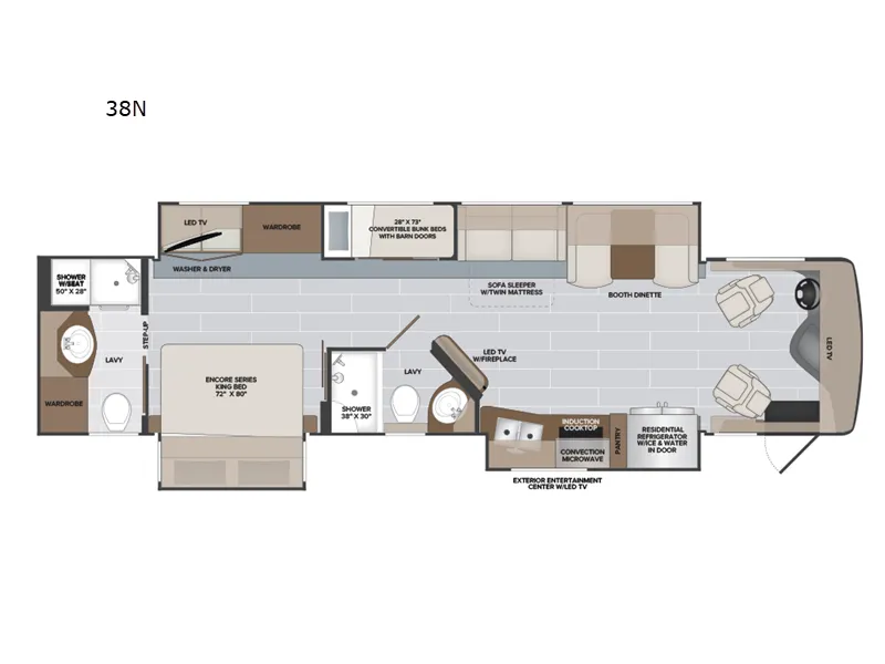 2026 Holiday Rambler Endeavor 38N - Floor plan