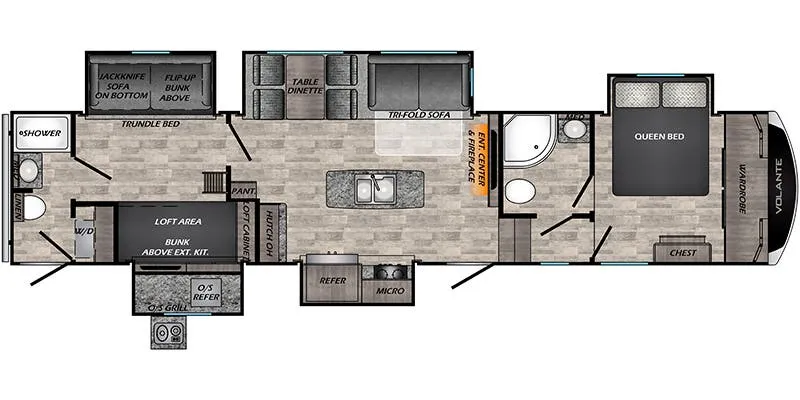 CrossRoads Volante VL3601LF High Profile floor plan