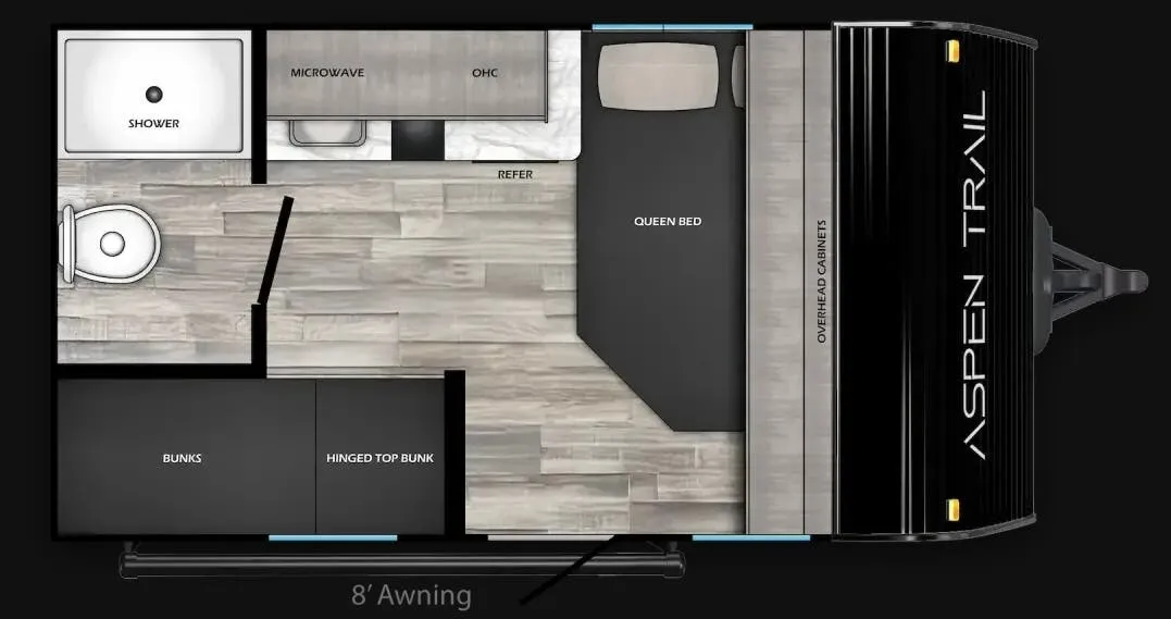 2026 Dutchmen Aspen Trail Mini 13BH - Floor plan