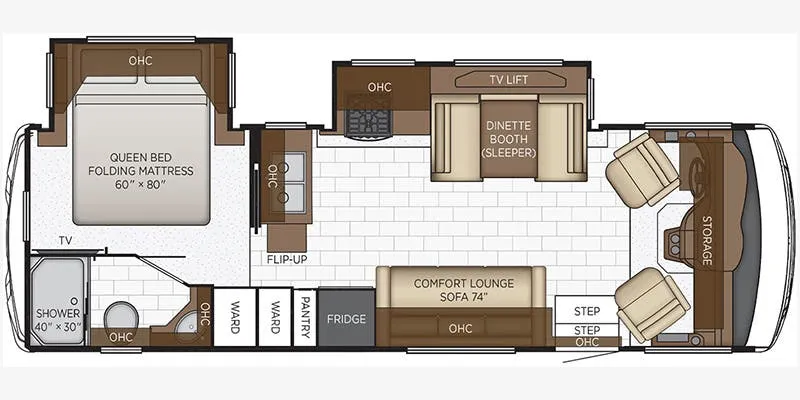 Newmar Bay Star Sport 2813 floor plan