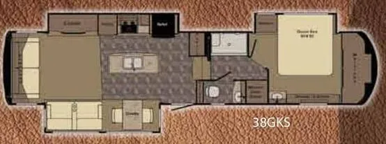 CrossRoads Sequoia 38GKS floor plan