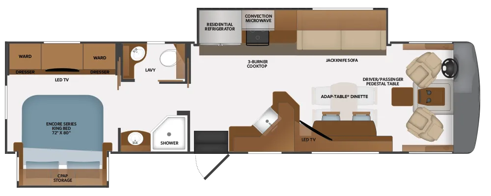 Fleetwood Bounder 35GL floor plan