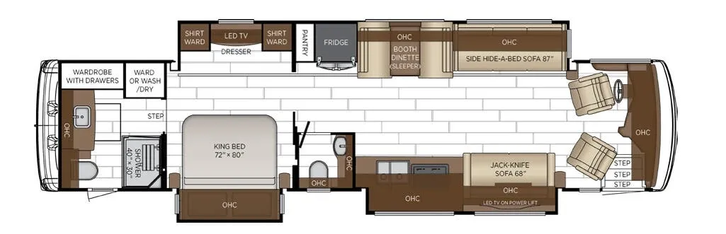 Newmar Dutch Star 4081 floor plan