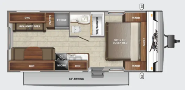 Jayco Jay Flight SLX 8 212QB floor plan