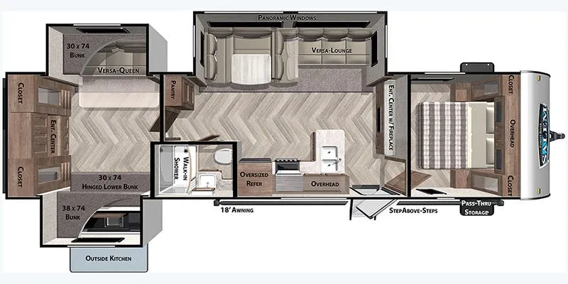 2022 Forest River Salem 31KQBTS - Floor plan
