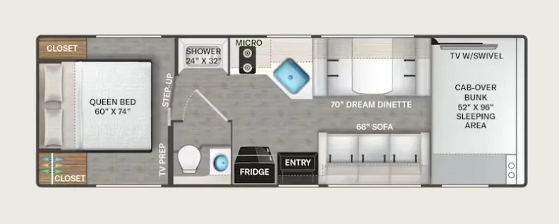 Thor Motor Coach Coleman 28EZ floor plan