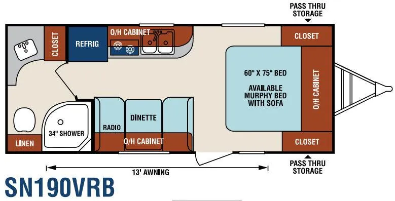 Venture RV Sonic SN190VRB exterior