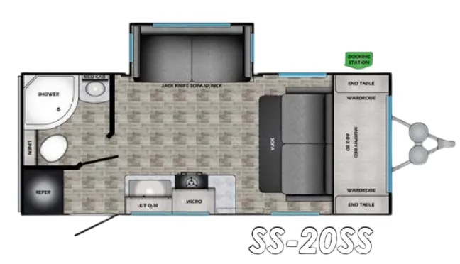 CrossRoads Sunset Trail Trail Series 7.5 75 SS 20SS floor plan