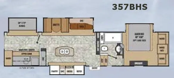 Coachmen Chaparral Signature 357BHS floor plan