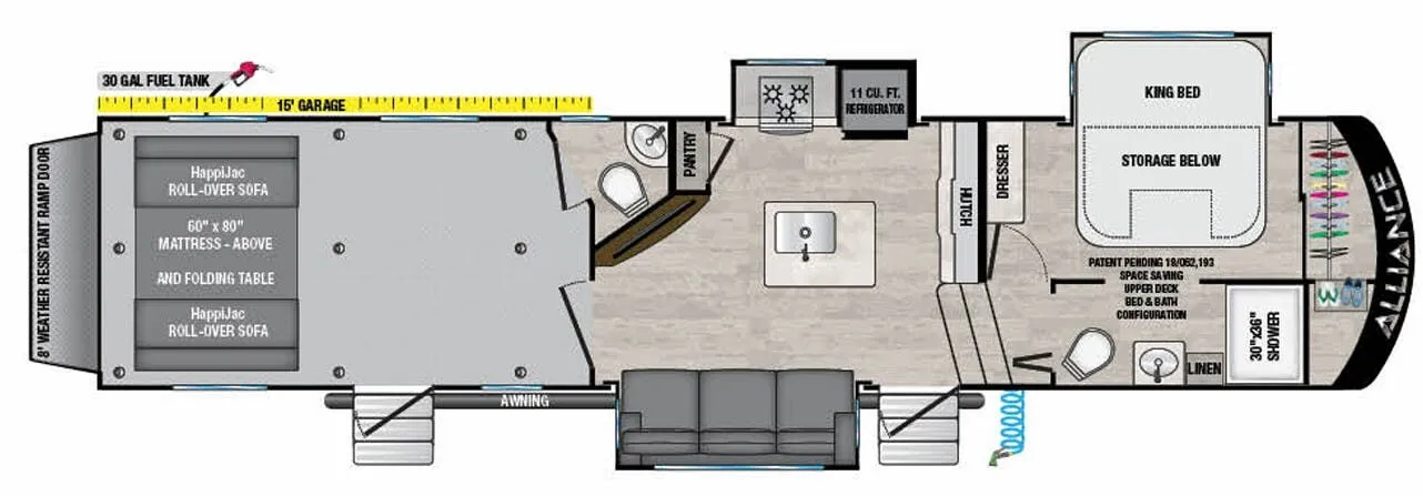 Alliance RV Valor All-Access 36A15 floor plan