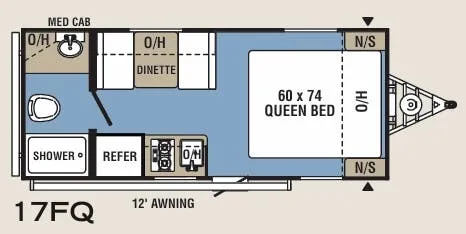 Coachmen Clipper 17FQ floor plan