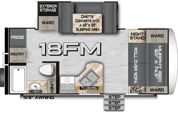 2025 Northwood Nash 18FM - Floor plan