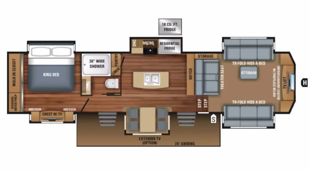 2019 Jayco Pinnacle 38FLWS floor plan