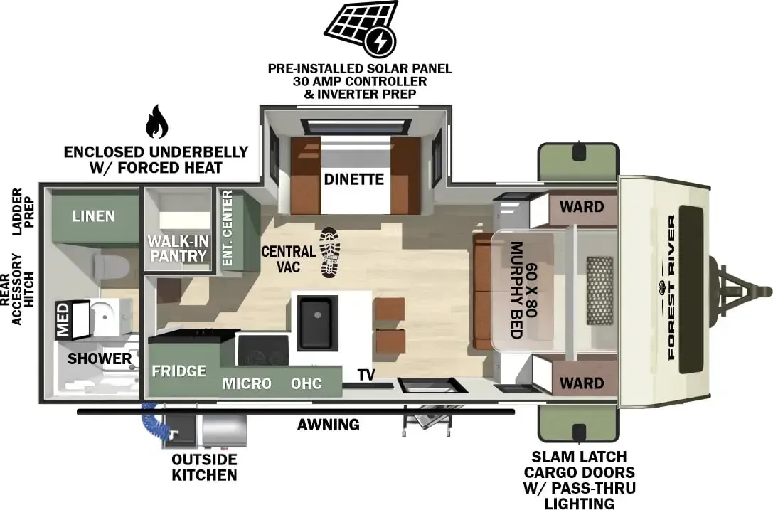Forest River No Boundaries Beast Mode NB204 floor plan