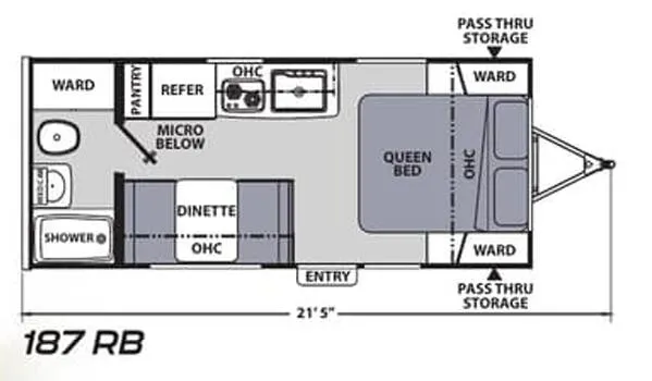 Coachmen Apex Nano 187RB floor plan