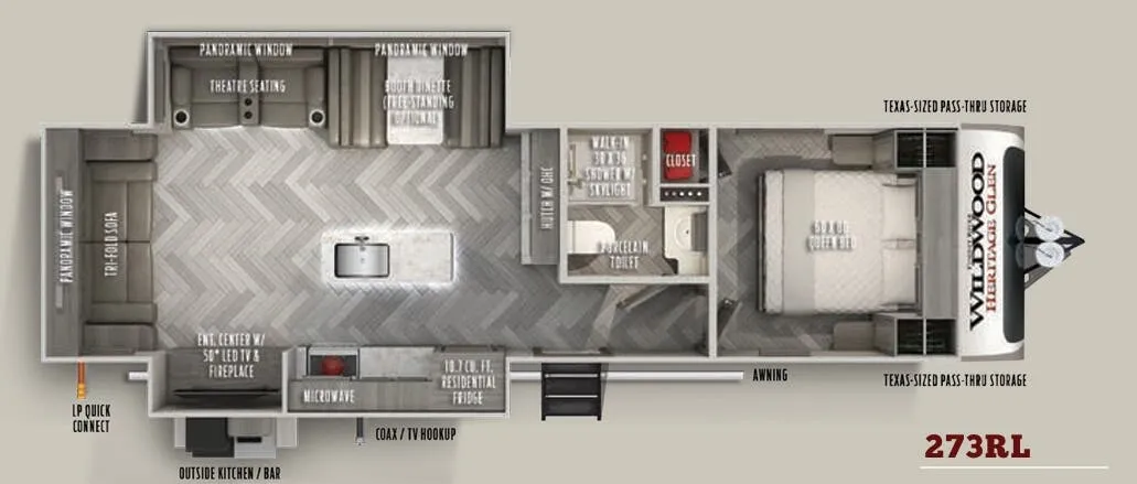 Forest River Wildwood Heritage Glen 273RL floor plan