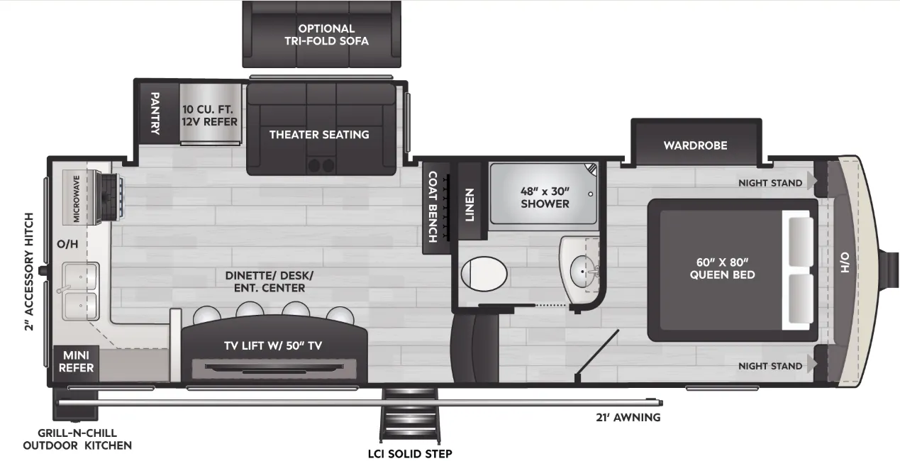 Keystone Arcadia Super Lite 246SLRK floor plan