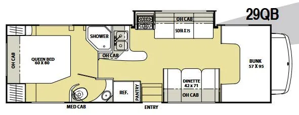2012 Coachmen Freelander 29QB floor plan